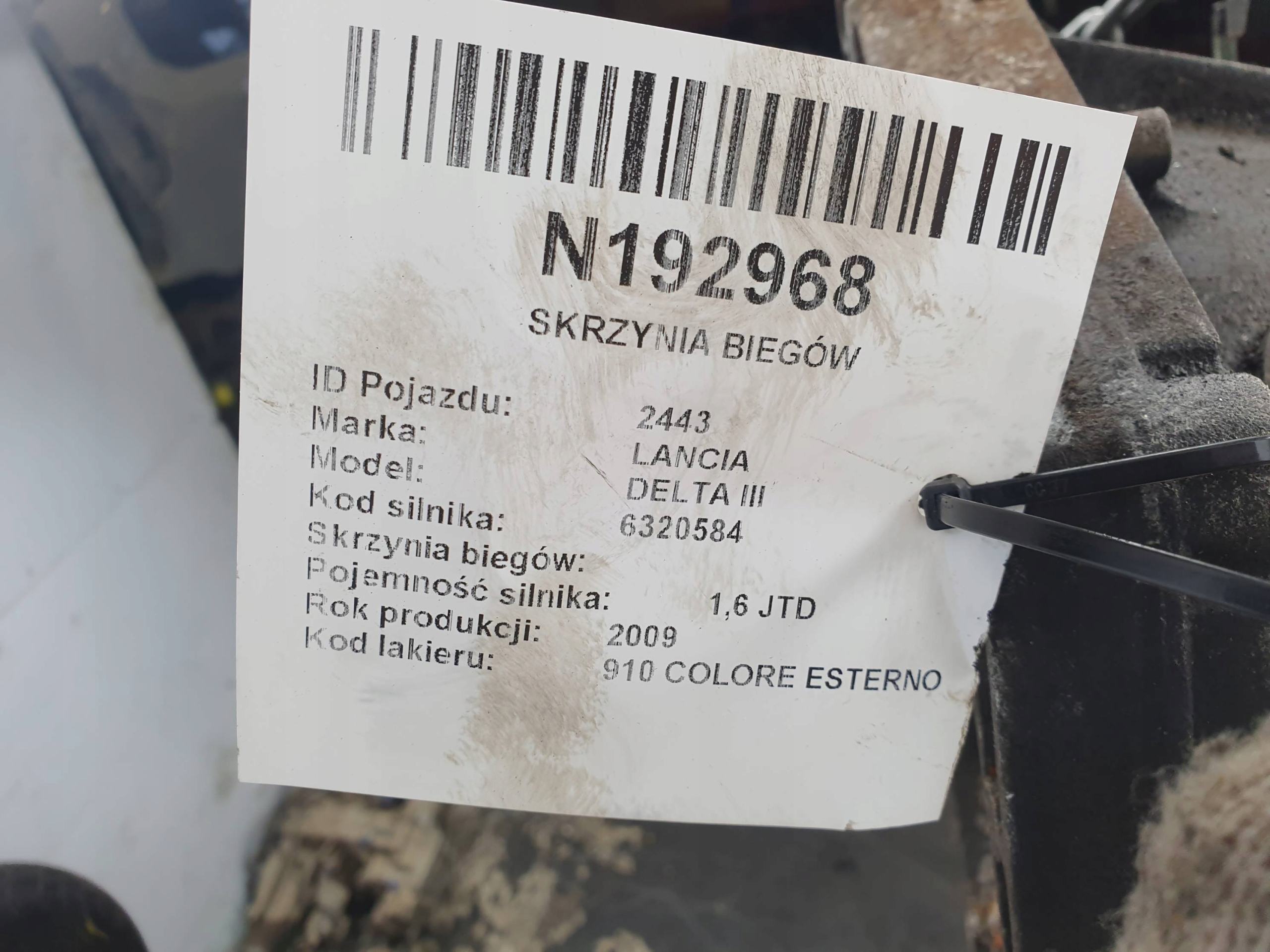Getriebe 1.6 JTD 119 KM LANCIA DELTA III