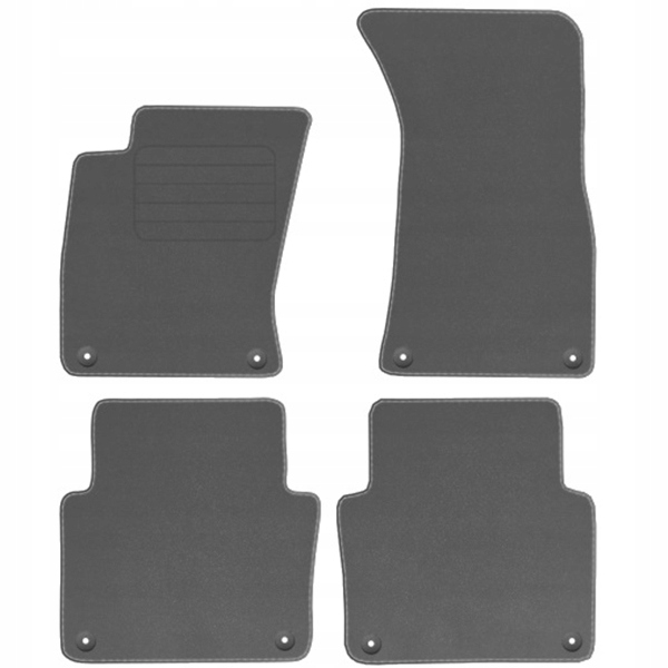 Audi A8 D3 2002-2009 velurové koberce Comfort Šedé