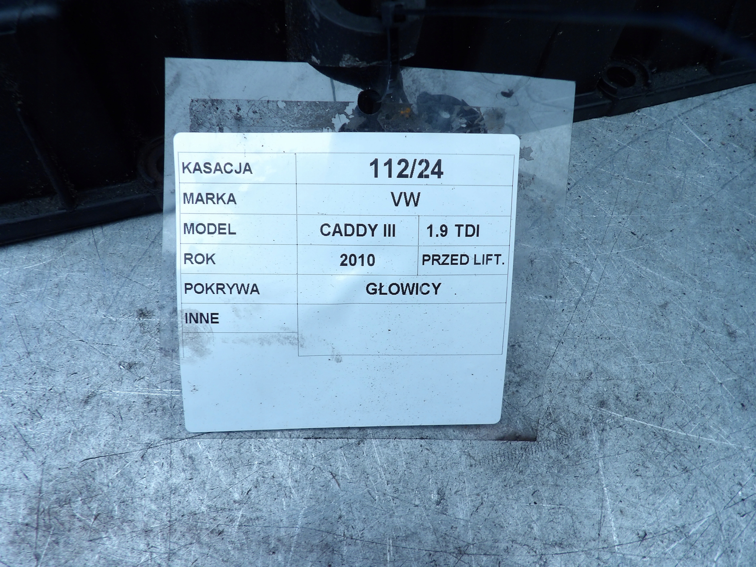 VW Caddy III Coperchio TESTATA 1,9TDI 03G103475E