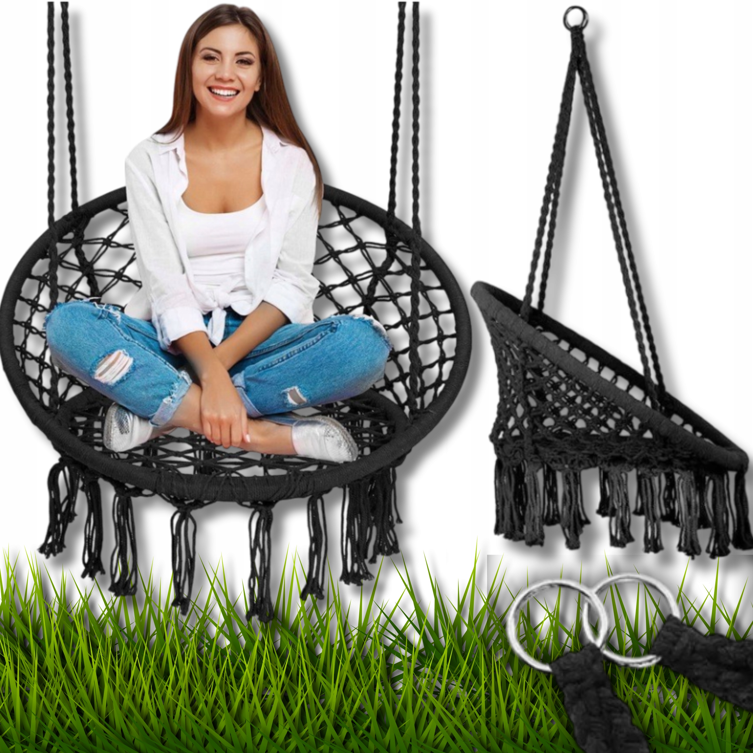 Čapí Hnízdo Závěsné Křeslo Zahradní Houpačka Boho Pro Zahradní Dům 120 CM