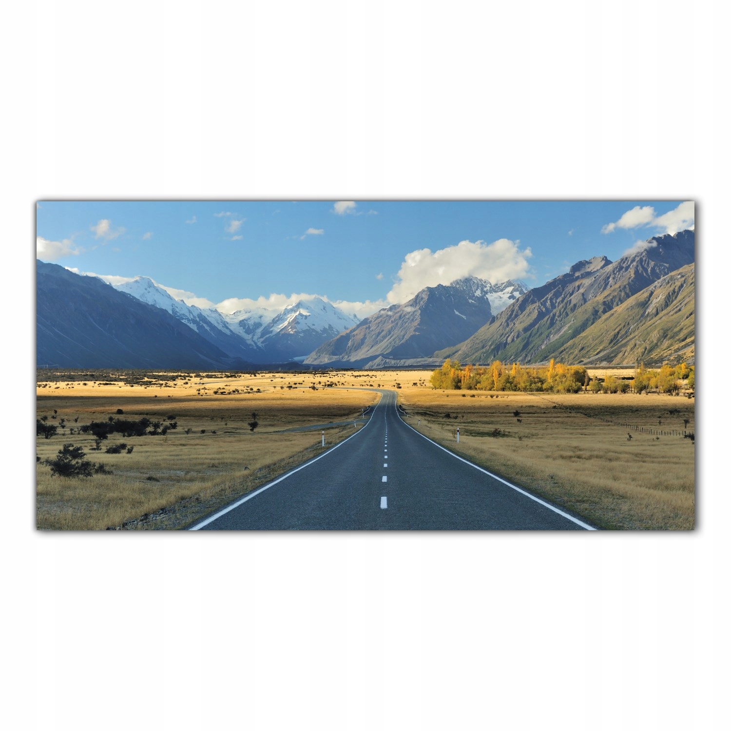 Prázdná cesta Krajina 120x60 Tvrzené sklo panel