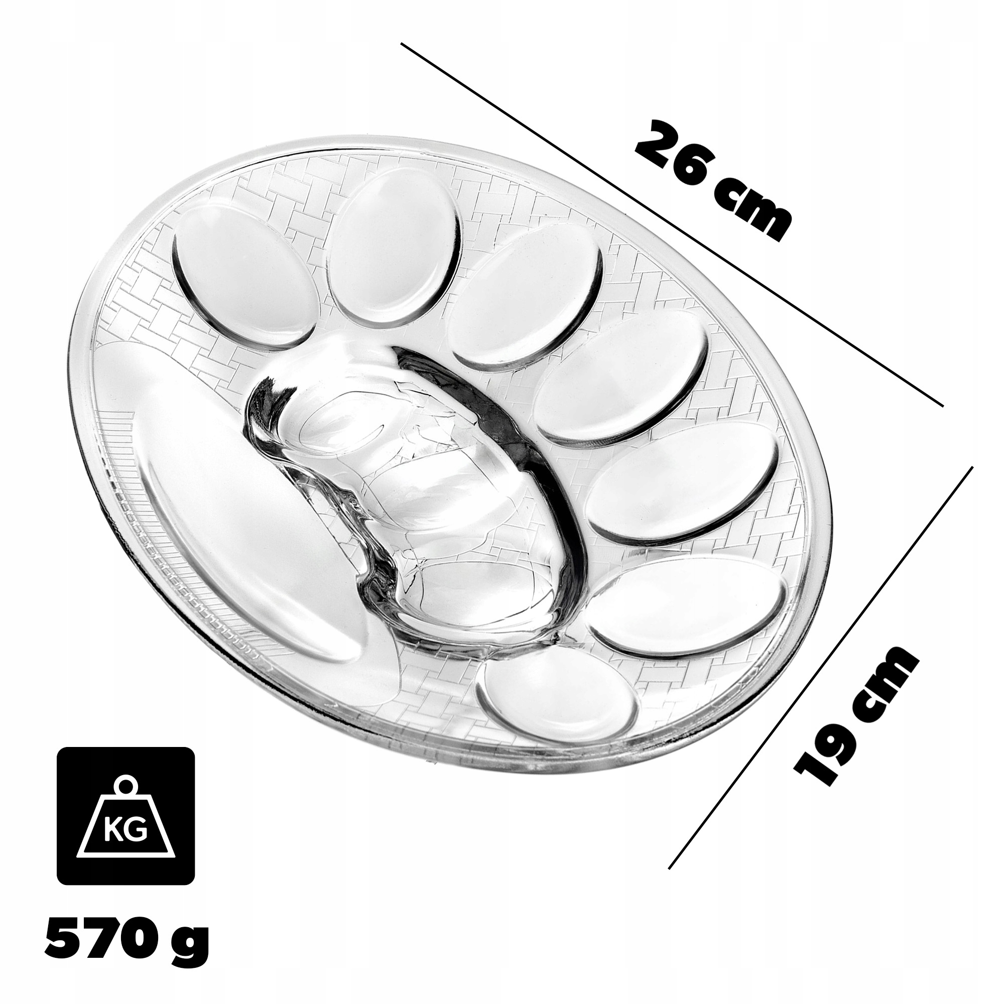 TALERZ TALERZYK NA JAJKA PÓŁMISEK SZKLANY DO 10 JAJ PODSTAWKA ŚWIĘTA Kod producenta K3543