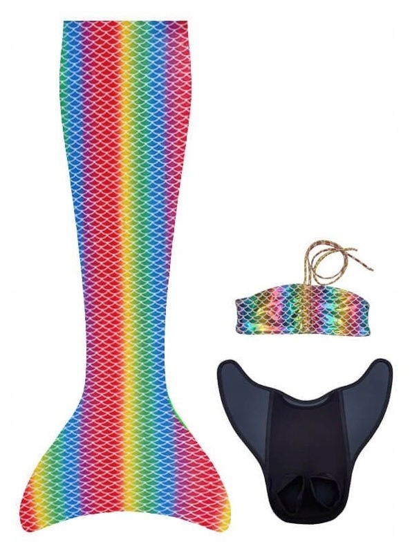 

Ogon Syren Xs Monopłetwa Bikini Strój Dzieci 8-10L