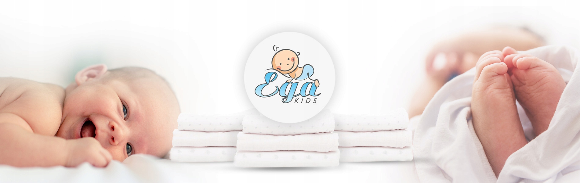 EGA Pieluszki BAMBUSOWE OTULACZ Kocyk 120/120 i 60/60 Pieluchy ZESTAW Marka Ega