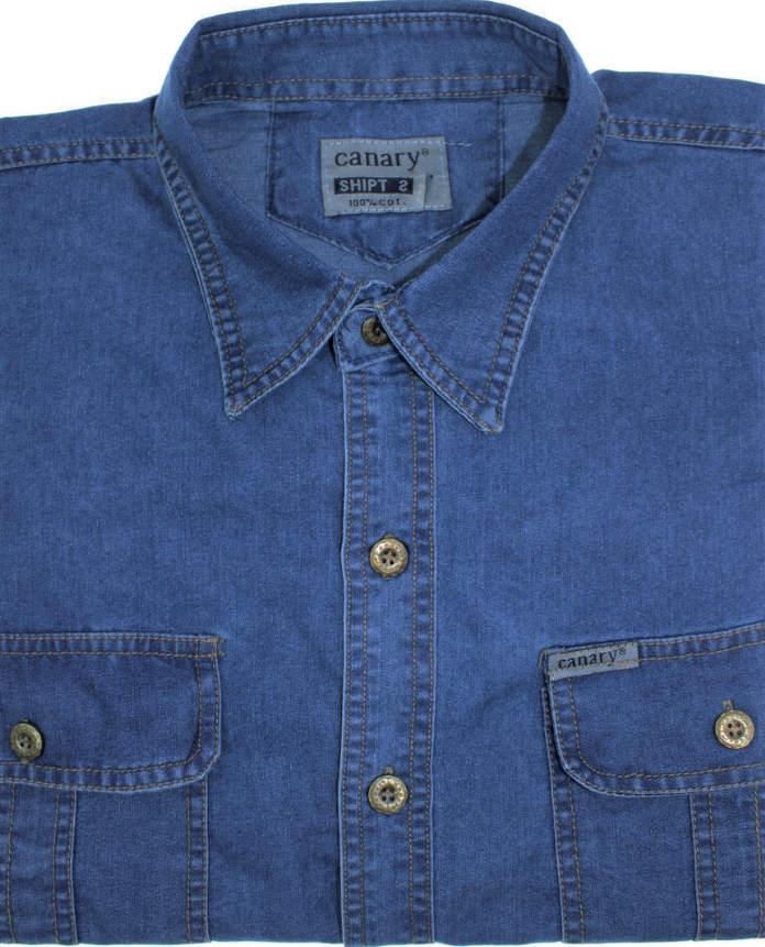 

Koszula Jeansowa Męska Jeans Krótki Rękaw 4XL J4