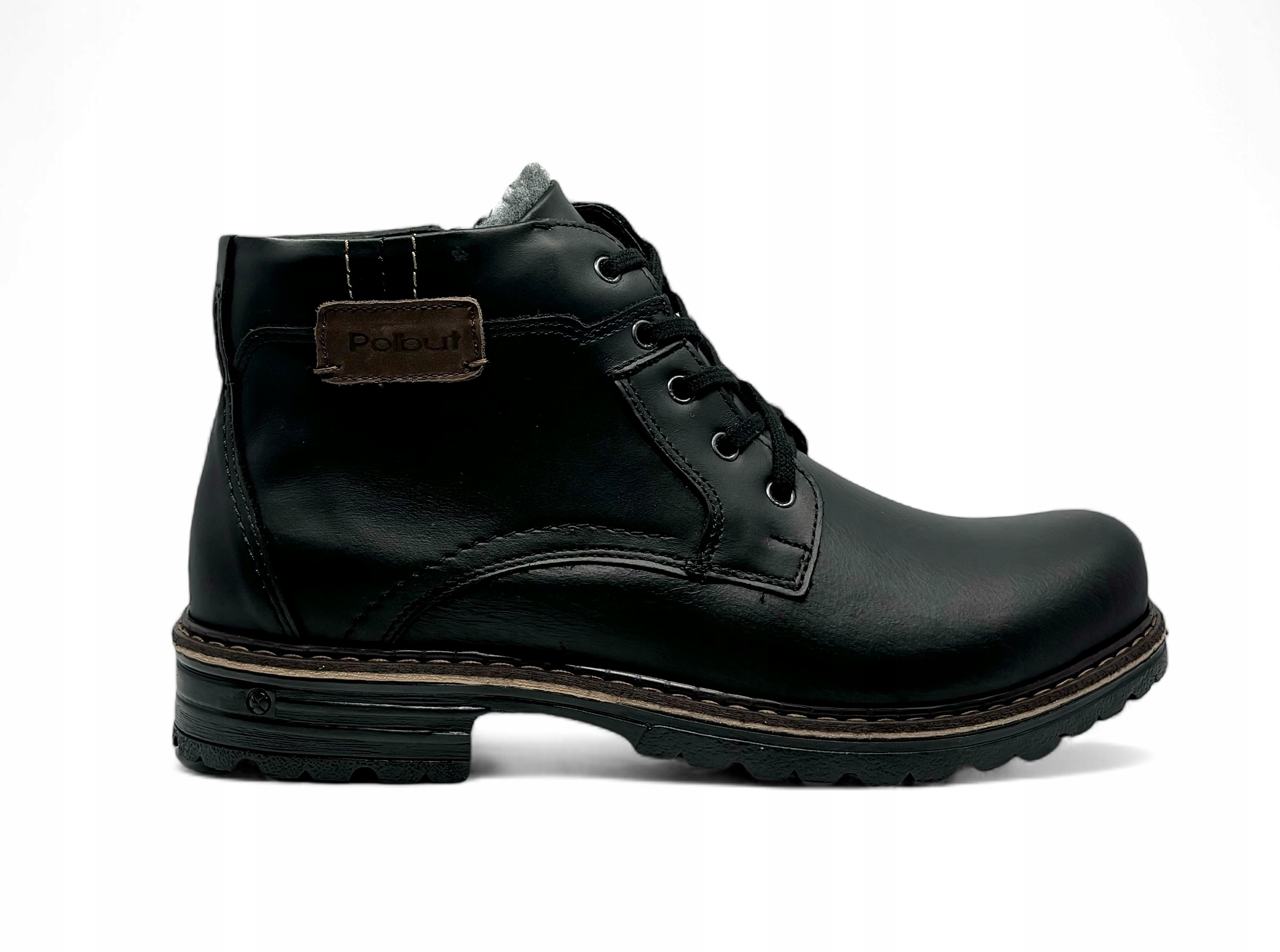 Kotníkové Boty Polbut J35S, černá přírodní kůže, velikost 41