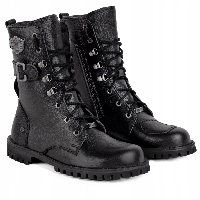 BUTY SKÓRZANE BROGER OHIO BLACK (44)