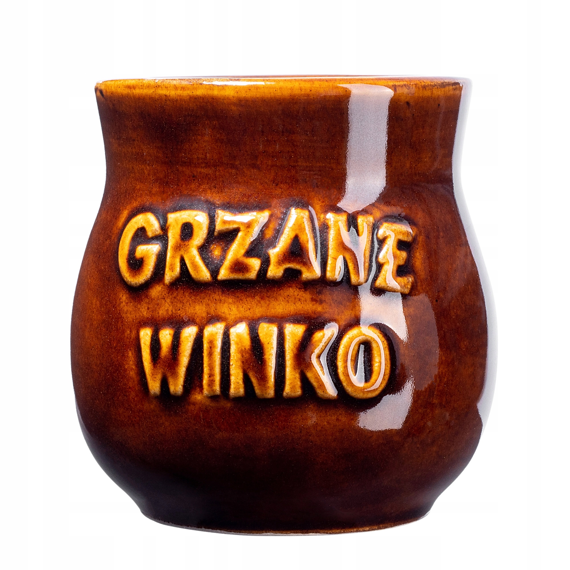 KUBEK DO GRZAŃCA GRZANE WINO 250ml KAMIONKA Kolor odcienie brązu i beżu