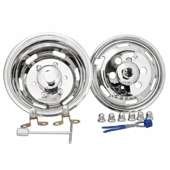 Sada krytov na disky 16"x6", Iveco Daily (2006-), nerezová oceľ