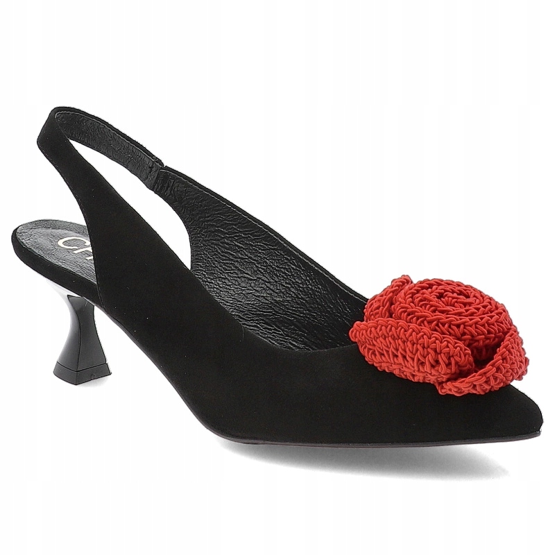 Černé sandály Chebello Elegantní dámská obuv Růžová