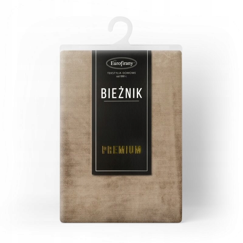 OBRUS ROYAL 1 35 X 180 CM CIEMNOBEŻOWY EUROFIRANY Stan opakowania oryginalne