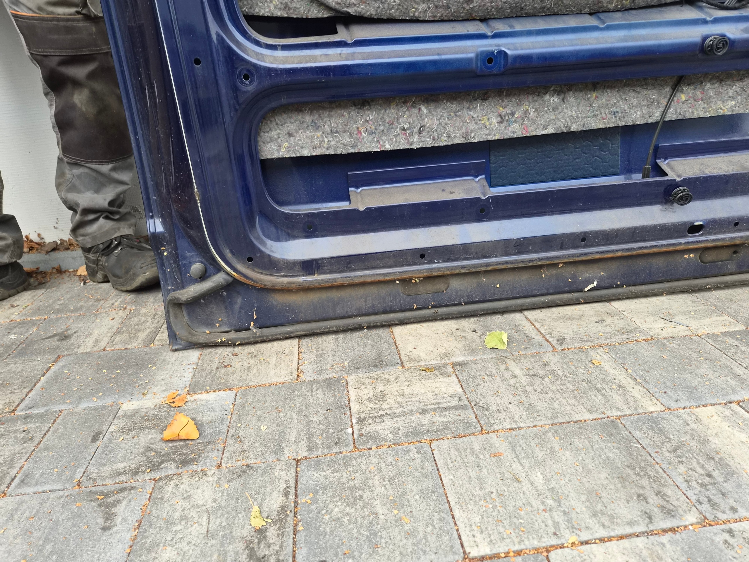 door sliding VW T5 T5 lift side left blue/ granatowe stan bdb