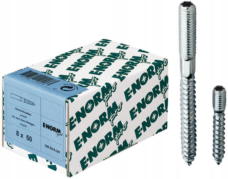 Pozinkované šrouby s dvojitým pozink Torx 25 M10x100 mm, 100 kusů E-NORMpro
