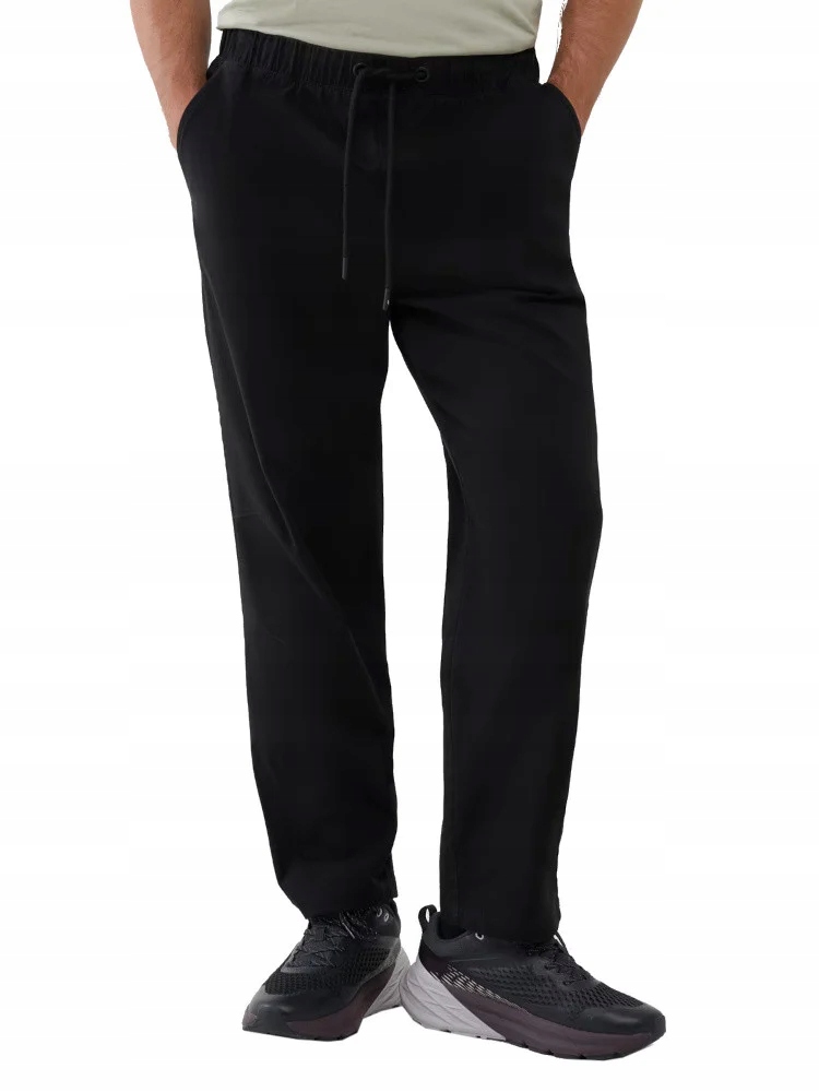 Spodnie casual męskie 4FWSS25TTROM0999 czarne S
