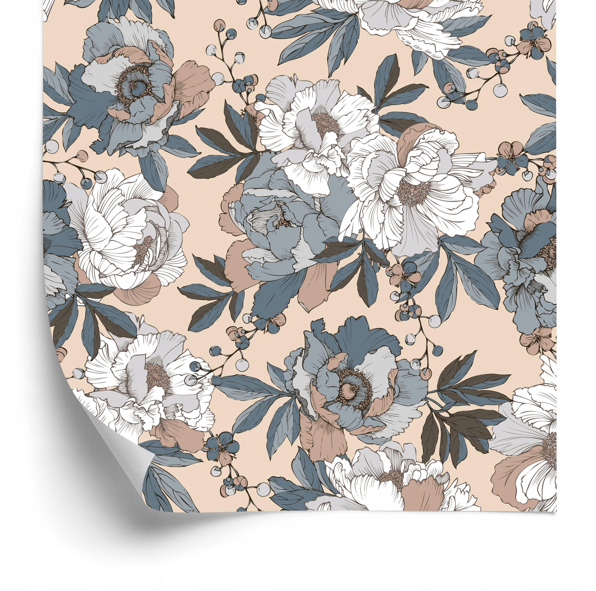 Krásná tapeta Elegantní Pivoňky 50 x 1000 cm
