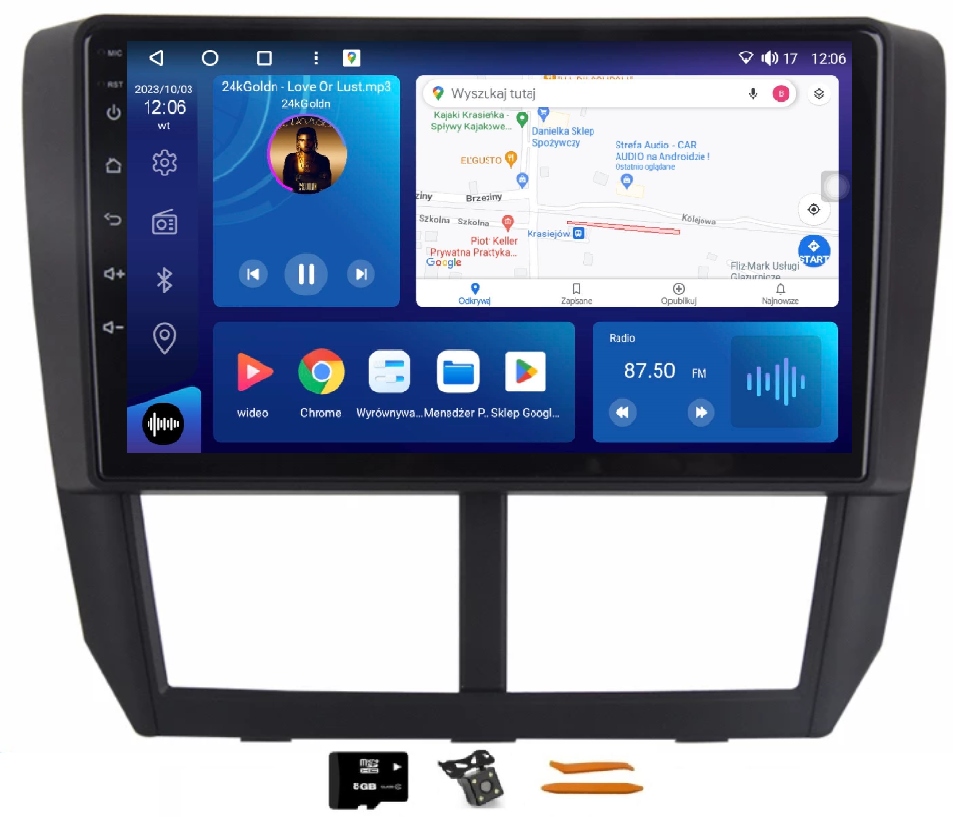 Rádio Android Navigácia Qled Carplay Lte Gps 64GB Subaru Párty 3 07-11