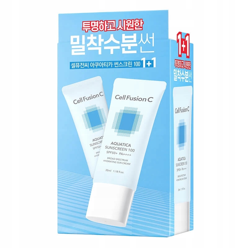 Cell Fusion C Aquatica SPF50+/PA++++ Intensywnie nawilżający krem 2*35ml