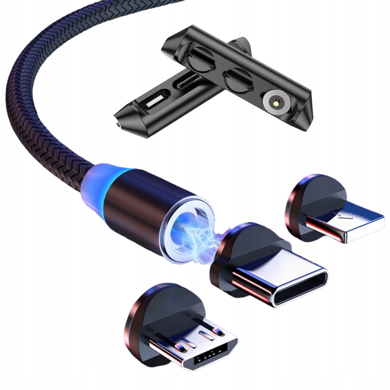 

Magnetyczny Kabel 3W1 Iphone Micro Usb Typ-c 1,5 M