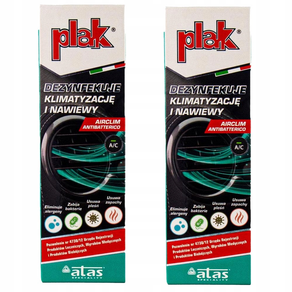 ATAS PLAK AIR CLIM 200ML DEZYNFEKUJĄCY x2