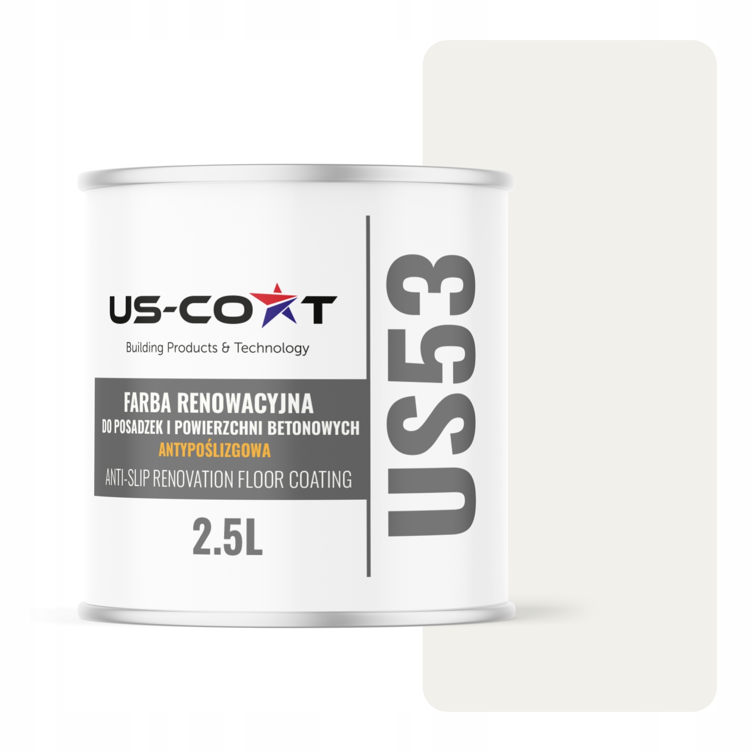 Renovačná Farba Na Podlahy Protišmyková Uv Biela Cestná Ral 9016 2,5 L