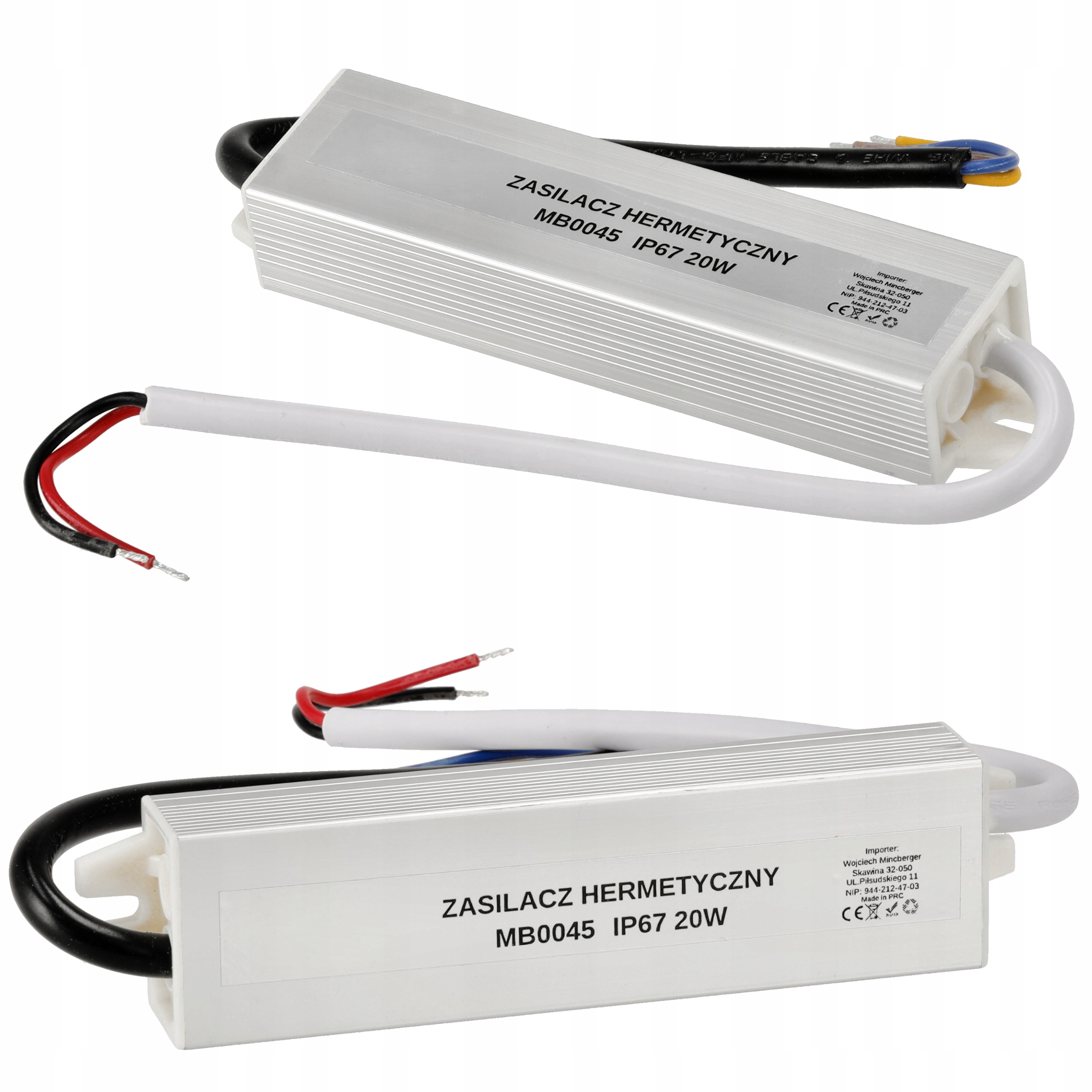 

Zasilacz Led wodoodporny do taśm 1,6 20W 12V IP67
