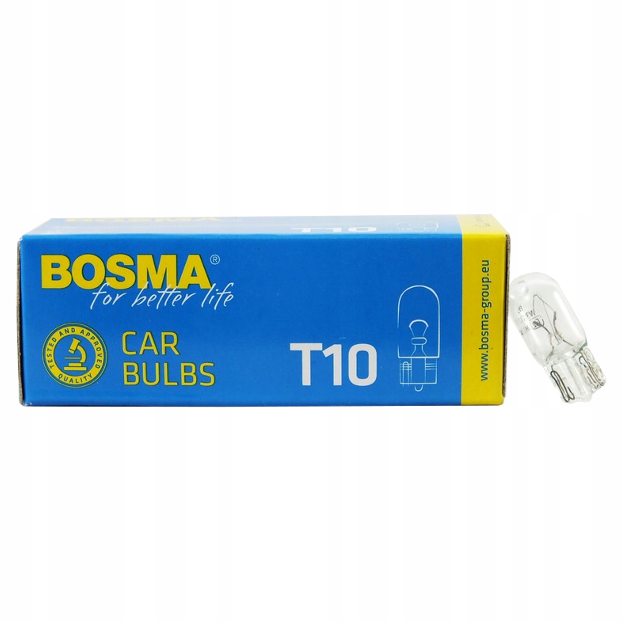 Bosma 1970 Żarówki Całoszklane 3W 12V W3W T10 10szt