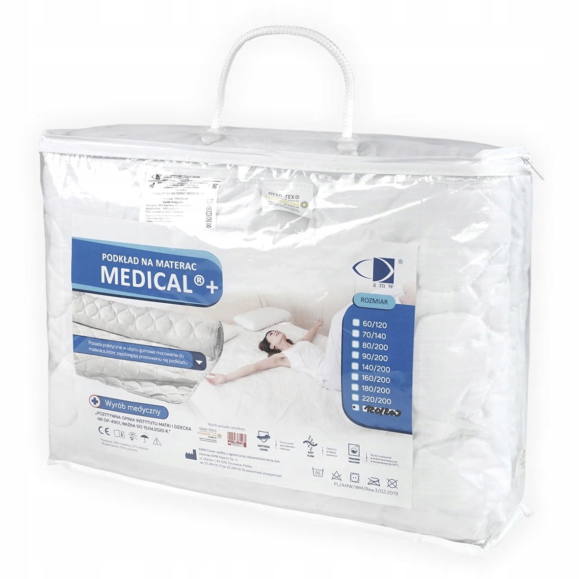 

Amw Podkład Medical 140x200 Antyalergiczny Biały