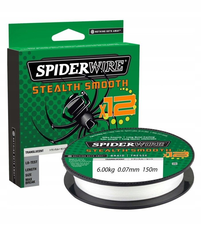 Spiderwire Stealth Smooth 12 Splot Translucent 0,07 mm 150 m