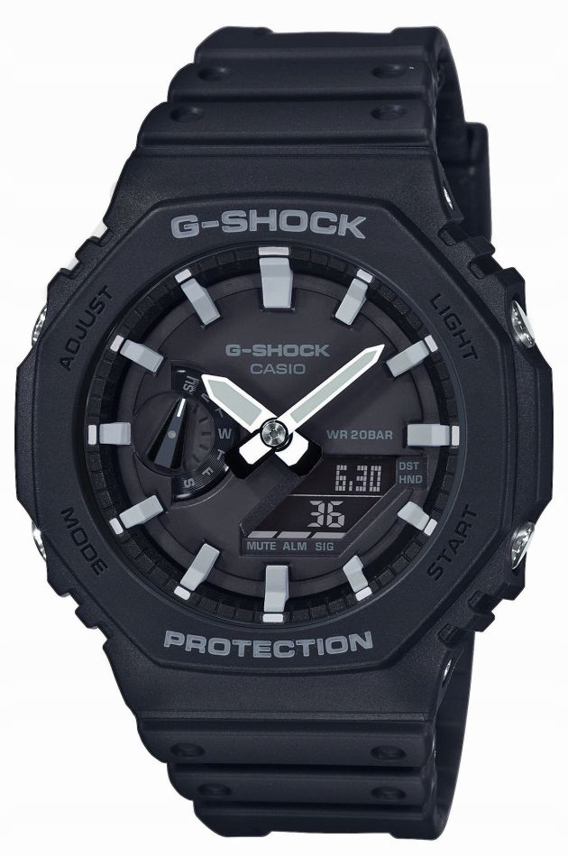 Černé sportovní pánské hodinky Casio G-shock GA-2100 Gwar3+3L Zibi+ Gravírování