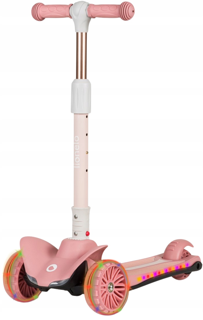 Hulajnoga trójkołowa dla dzieci Lionelo Timmy Pink Rose koła Led balansowa