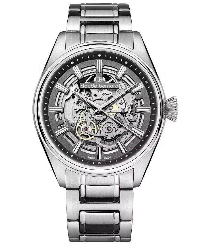 Claude Bernard Automatické hodinky Skeleton 85307-3M-GIN