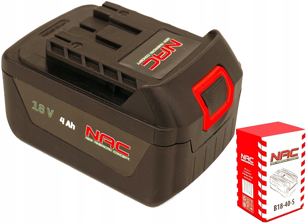 

Nac Akumulator bateria 18V 4Ah B18-40-S Li-Ion