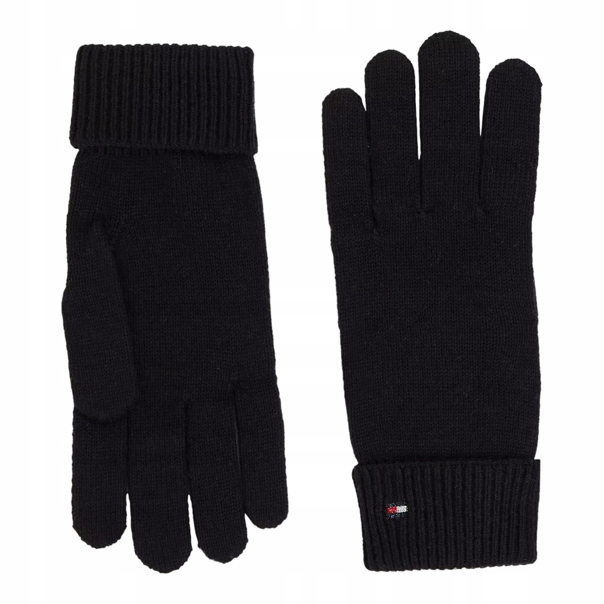 TOMMY HILFIGER RĘKAWICZKI DAMSKIE ESSENTIAL FLAG GLOVES CZARNE