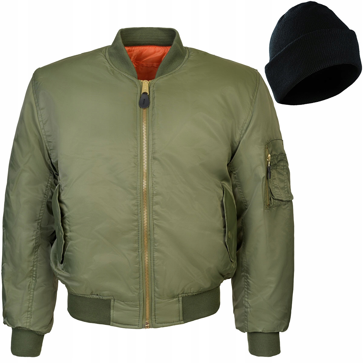 Bomber pánská zimní pilotka Fostex MA1 Flyers Flek zelená S