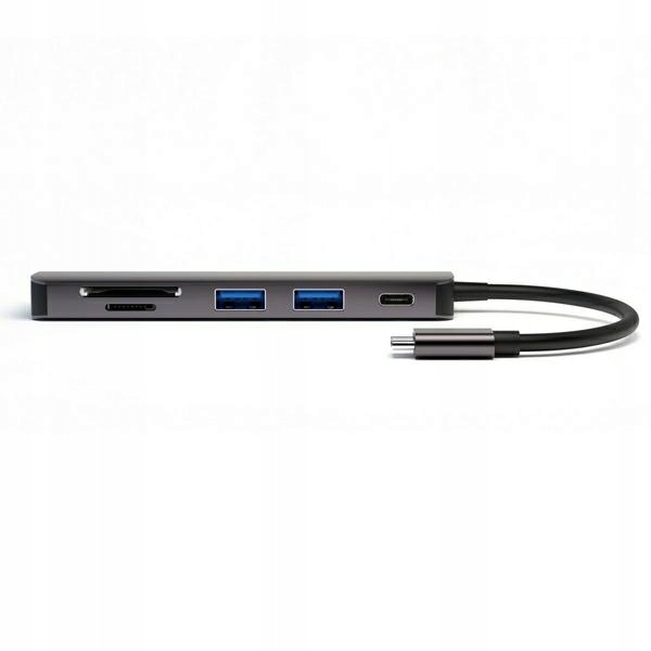 Usb-c Hub 6v1 De X Function 2x Usb-a 3.0 Usb-c Hdmi Sd Microsd