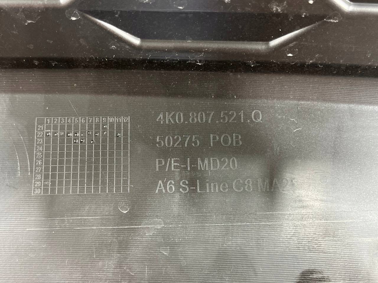 AUDI A6 C8 S-LINE LIFT 2023-> diffusore Paraurti posteriore 4K0807521Q