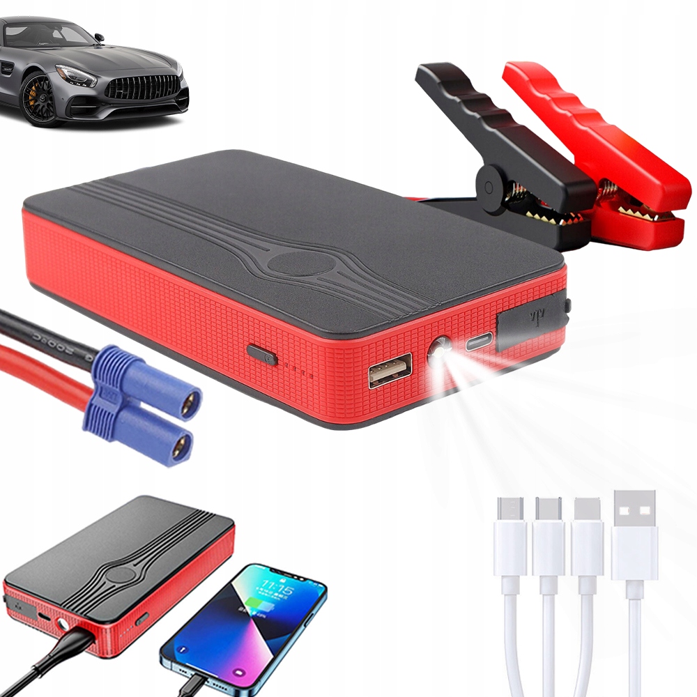 Jump Starter 30000 Mah Nouzový Start Ochrana Proti Přetížení