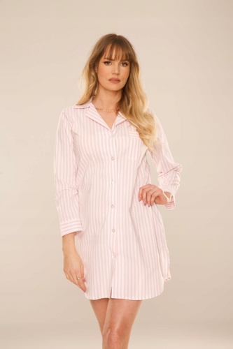 Dámská elegantní Košile De Lafense 844 Taylor na knoflíky, růžová