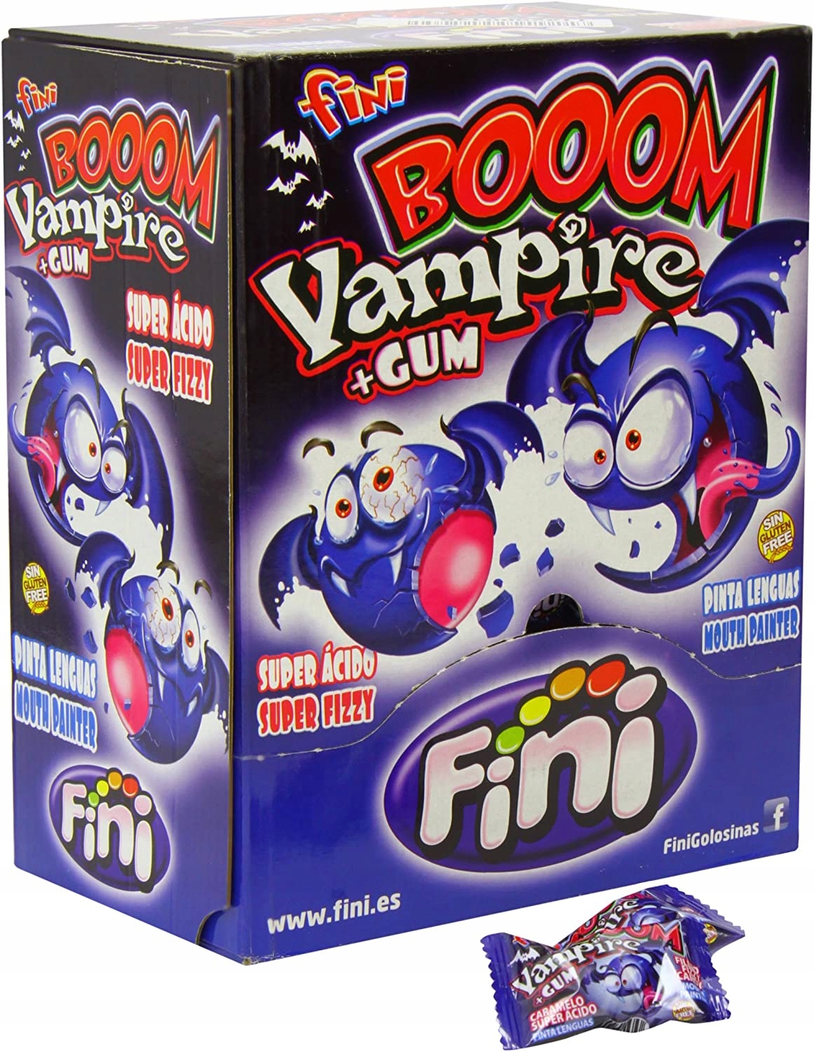 Fini Boom Vampire Italské Bonbóny S Žvýkačkou 200 ks