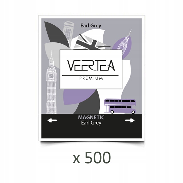 Herbata Veertea Magnetic Earl Grey czarna w kopertach 500 saszetek