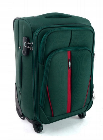 Walizka Mała Podróżna Materiałowa Bagaż Codura Zielony Rgl