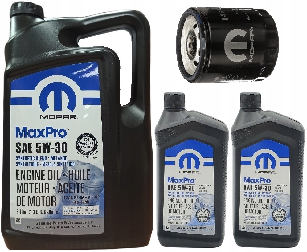 MOPAR 5W30 7L+FILTR 4892339AA DODGE RAM- JEEP