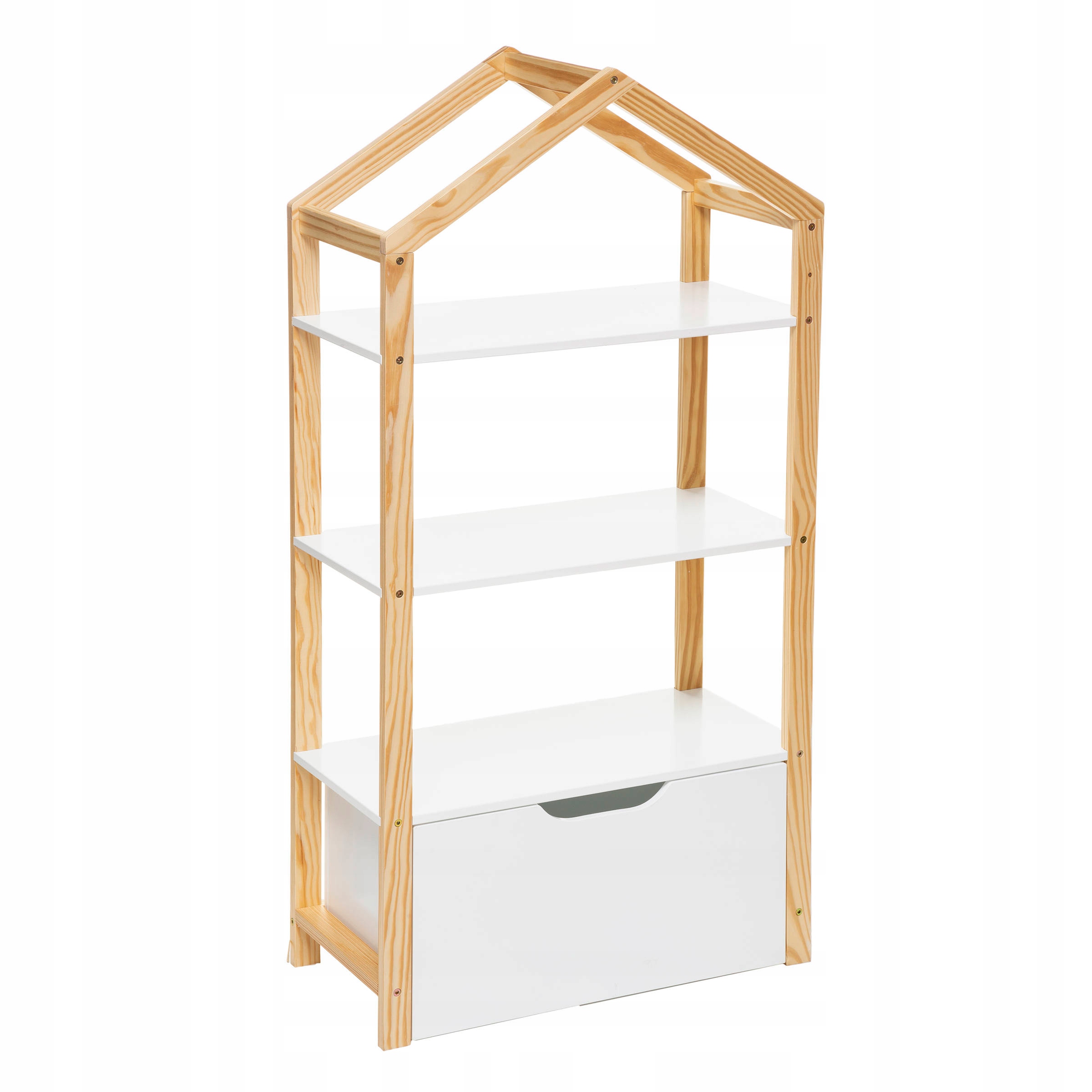 

Regał na zabawki z szufladą Domek dla Dzieci 120cm