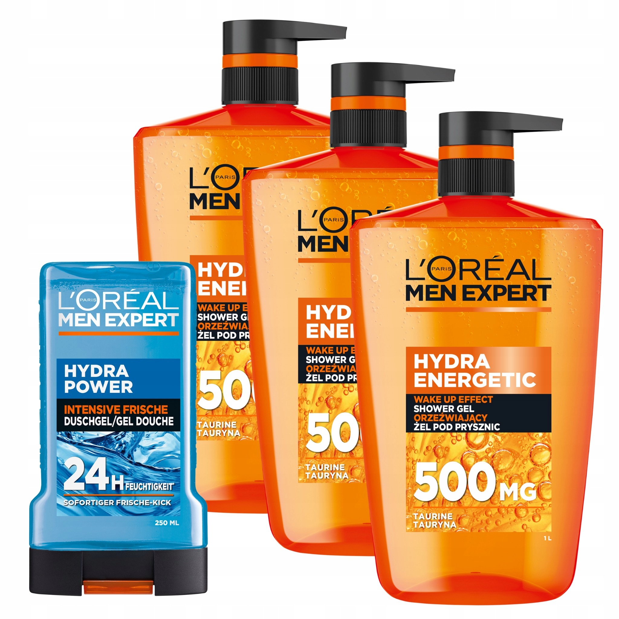 Zestaw L'Oréal Men Expert Hydra Energetic Żel pod Prysznic z Tauryną 3x 1L