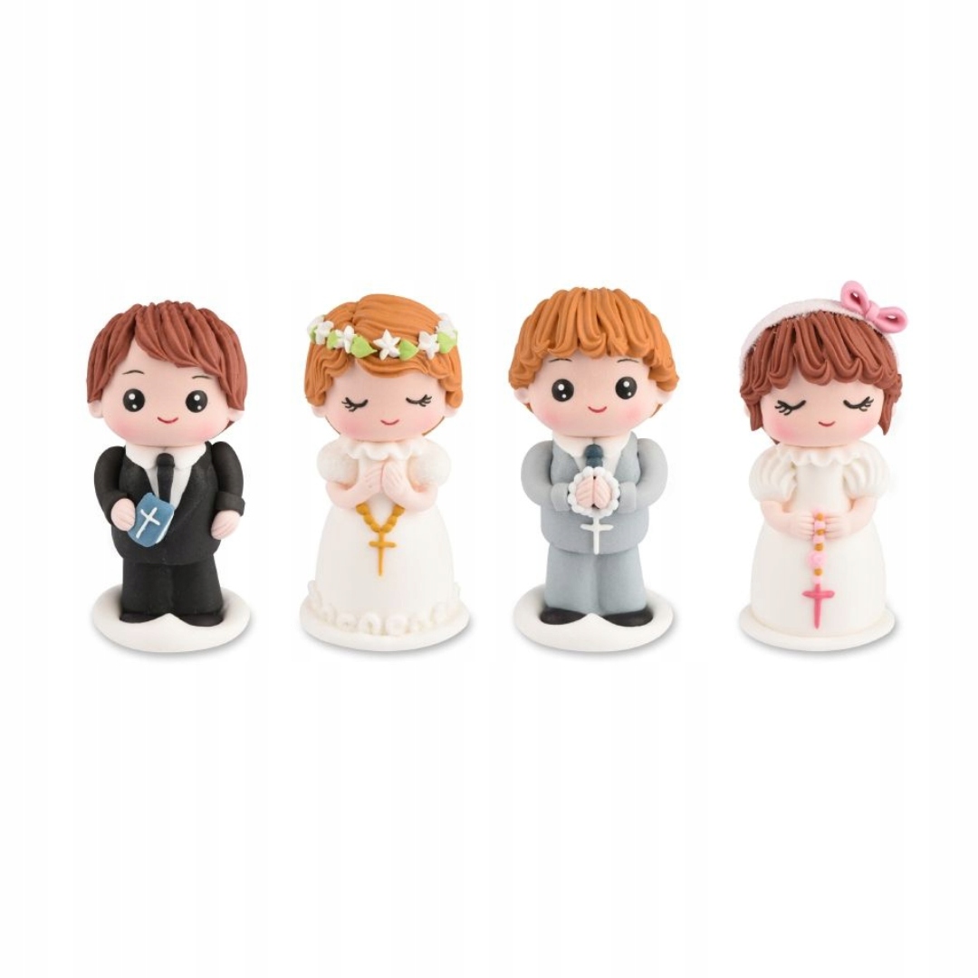 Figurki cukrowe komunijne na tort 4 36szt