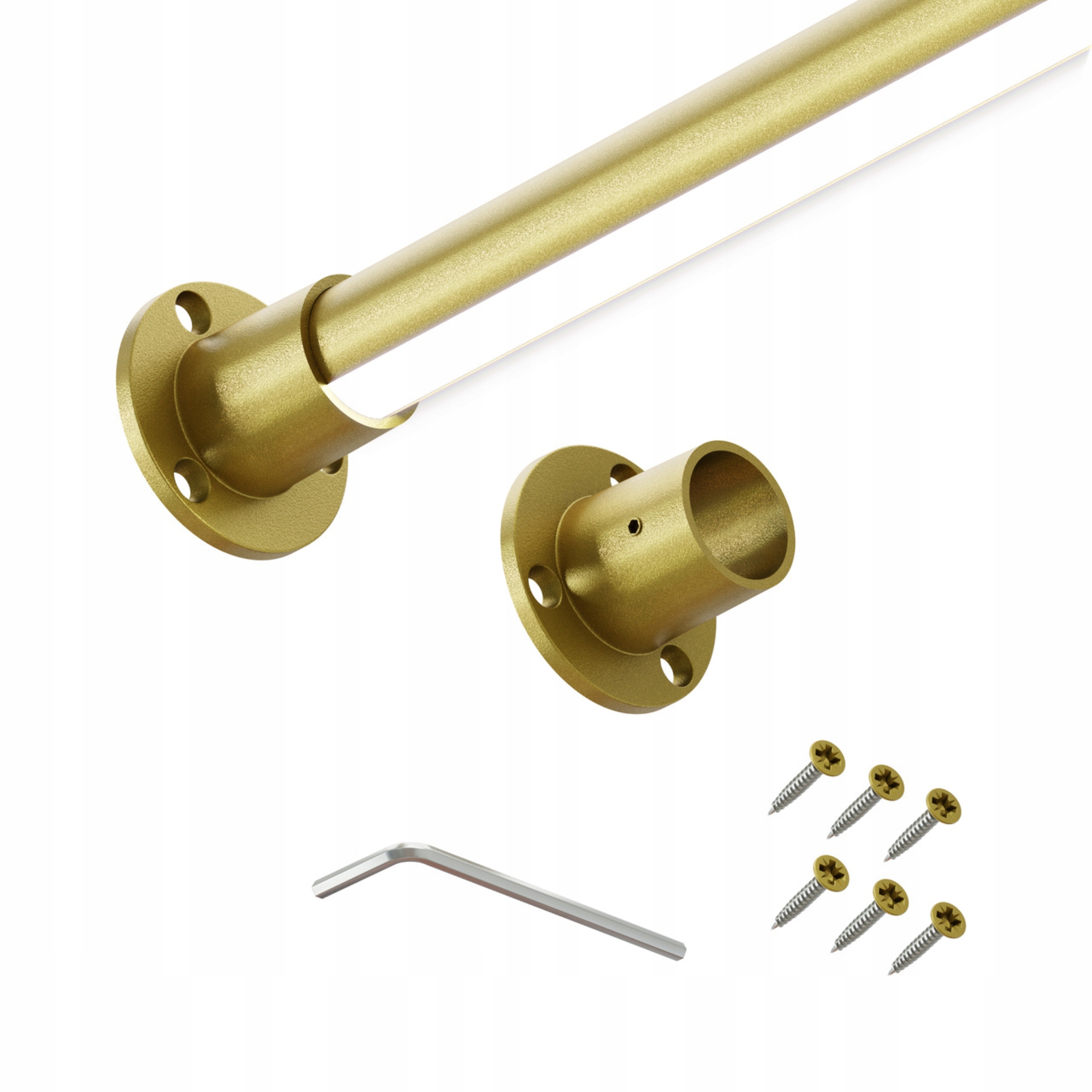 Šatní Tyč Na Oblečení 200 CM Zlatá Classic Led Pro II Rozety