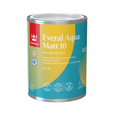 

Emalia Tikkurila Everal aqua 10 mat 0,9l Baza A C