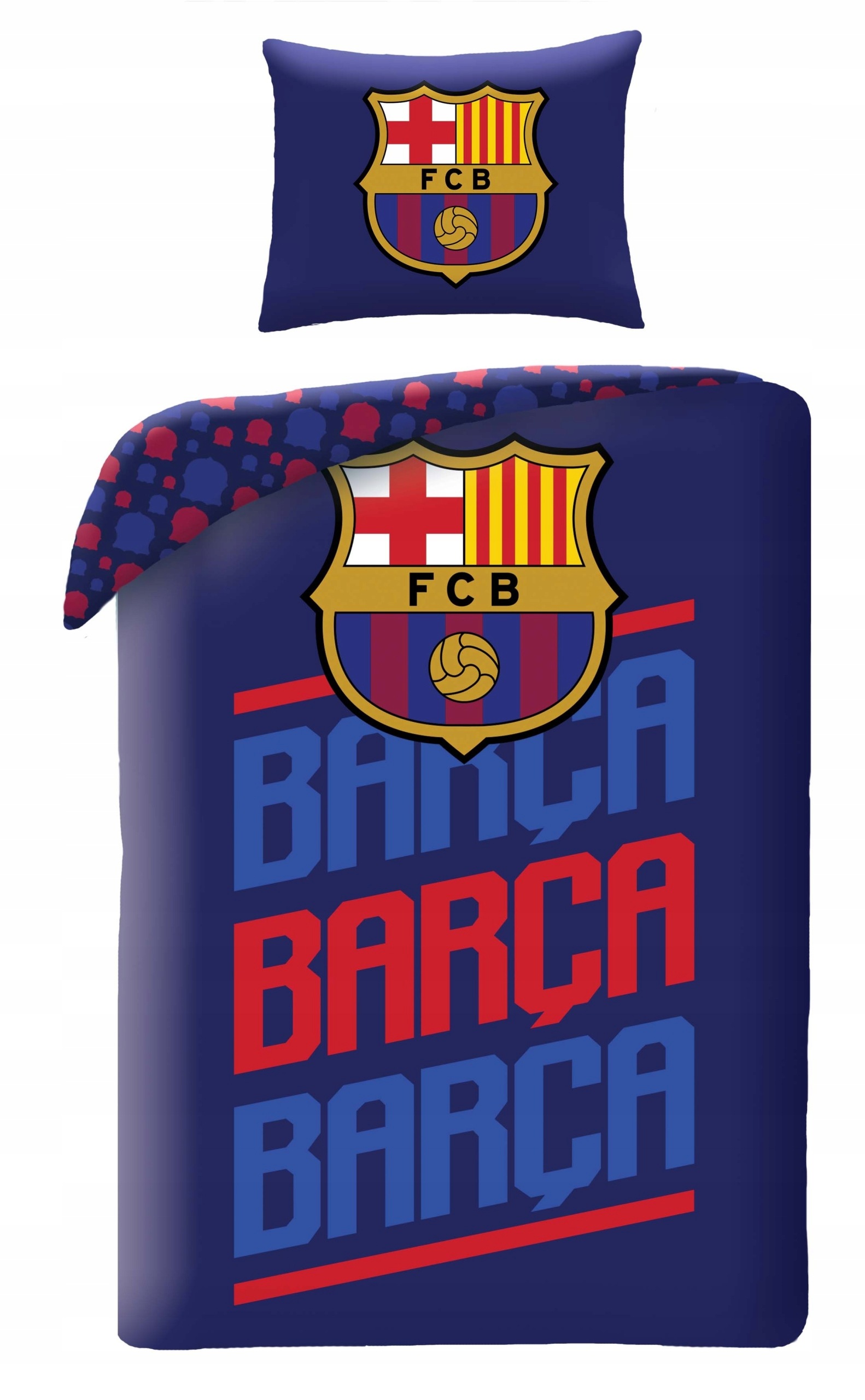 Pościel Dziecięca Młodzieżowa Fc Barcelona 160x200cm Herb Barca Camp Nou