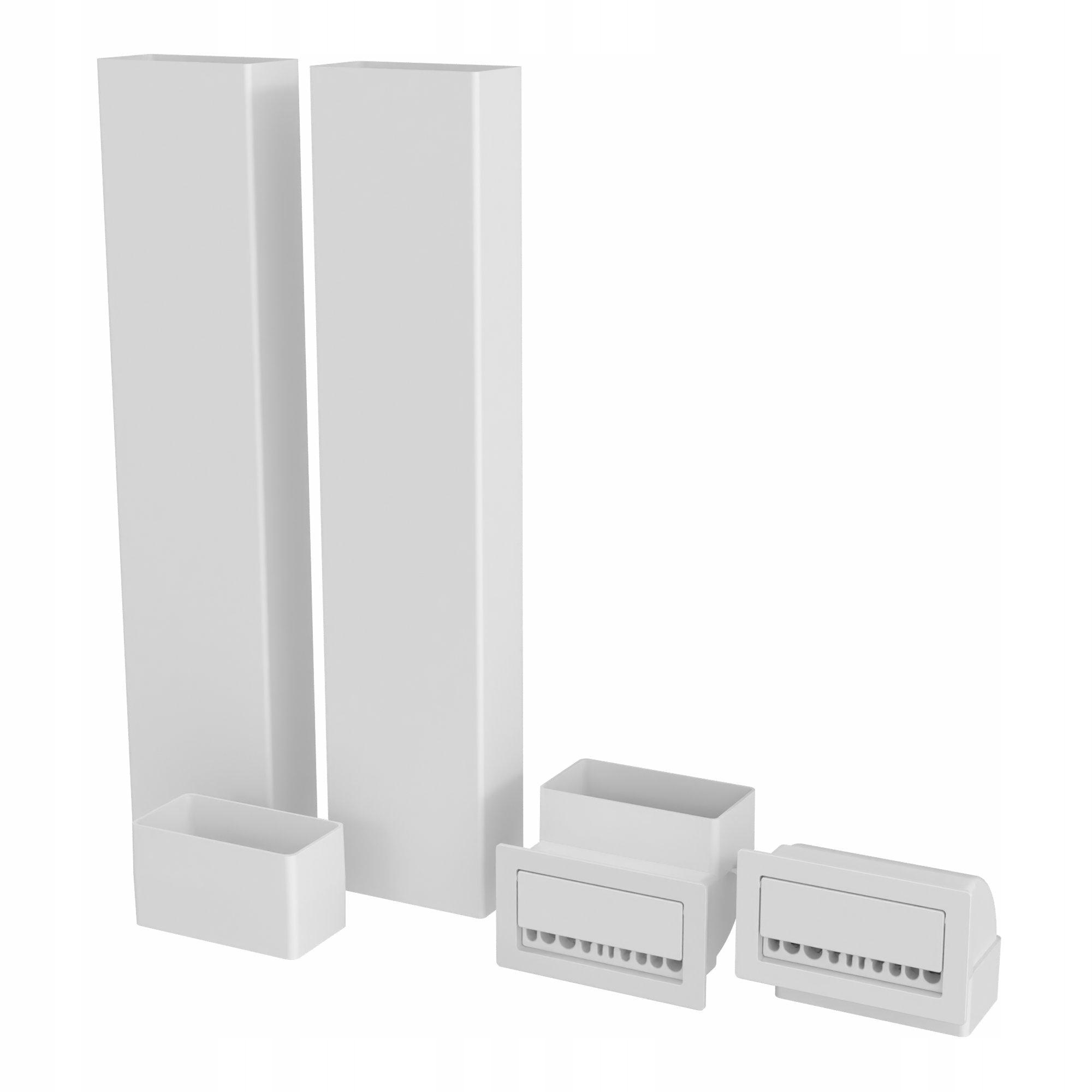 Zestaw Podtynkowy Do Kabli Tv 55X110 Z Kanałami 2x50CM Awenta KPTVZ55-2