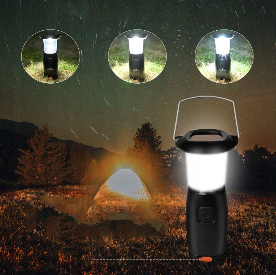 LAMPA KEMPINGOWA LAMPA SOLARNA NA KORBKĘ 6 LED USB Waga produktu z opakowaniem jednostkowym 0.3 kg